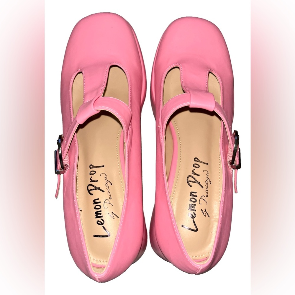 Pink Platform Mary Janes Shoes - Picture 9 of 10